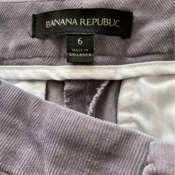 Banana Republic RYAN corduroy lavender pants straight fit Ankle length size 6 - Picture 7 of 14